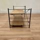 Étagère modulable métal et bois design scandinave 1960.