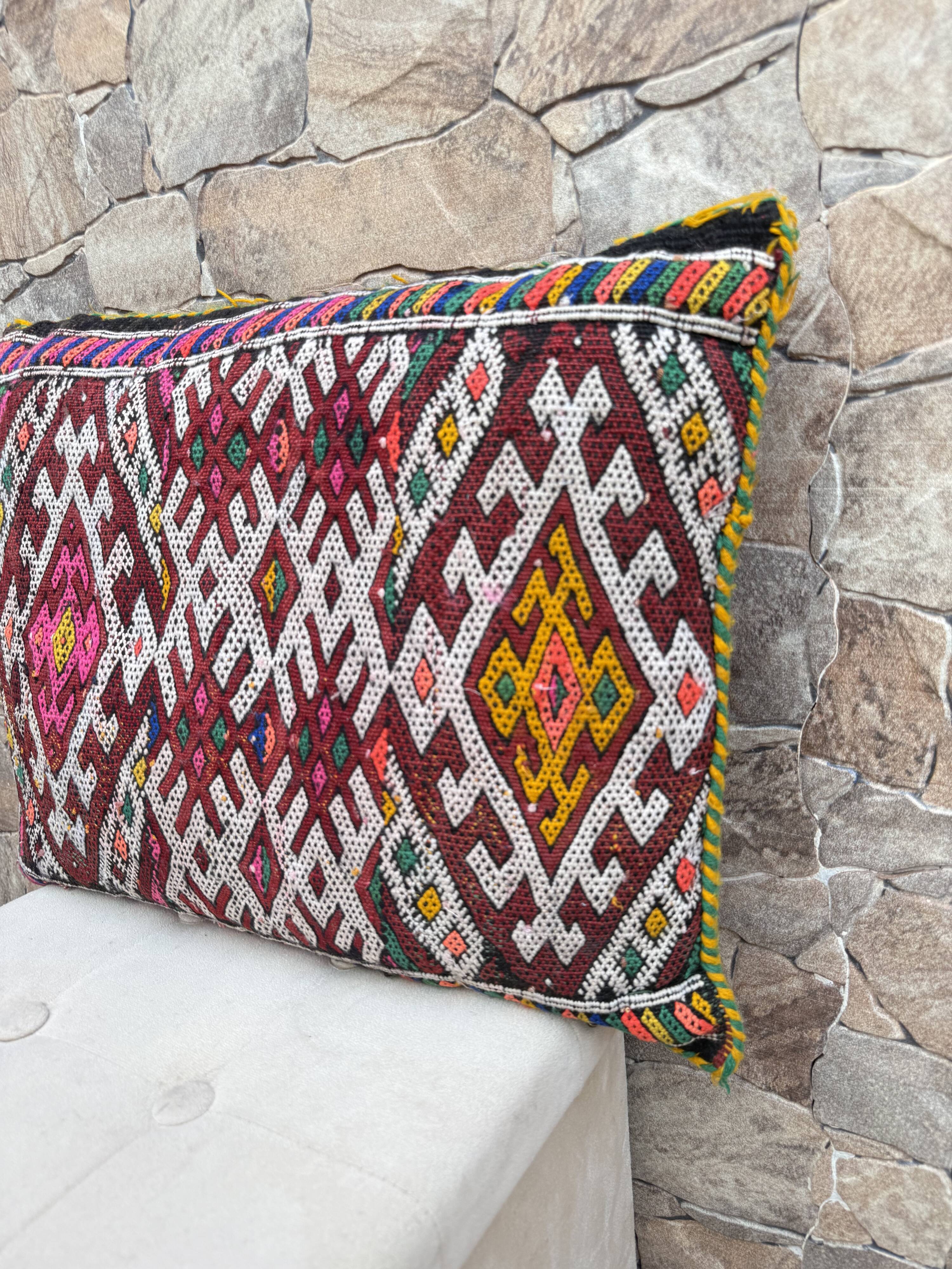Moroccan pillowcase, Berber cushion cover, woven pillowcase
