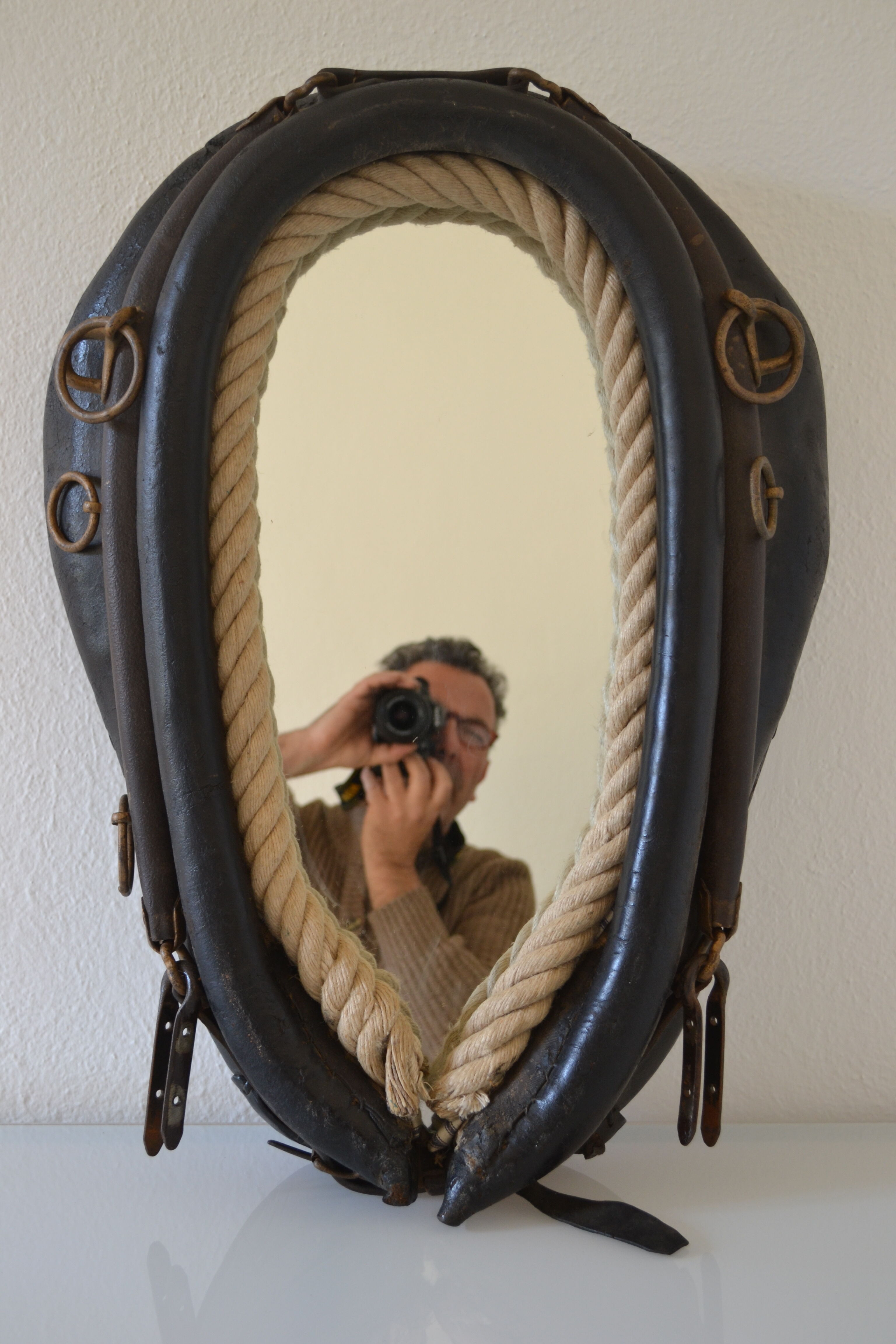 Brutalist mirror horse collar