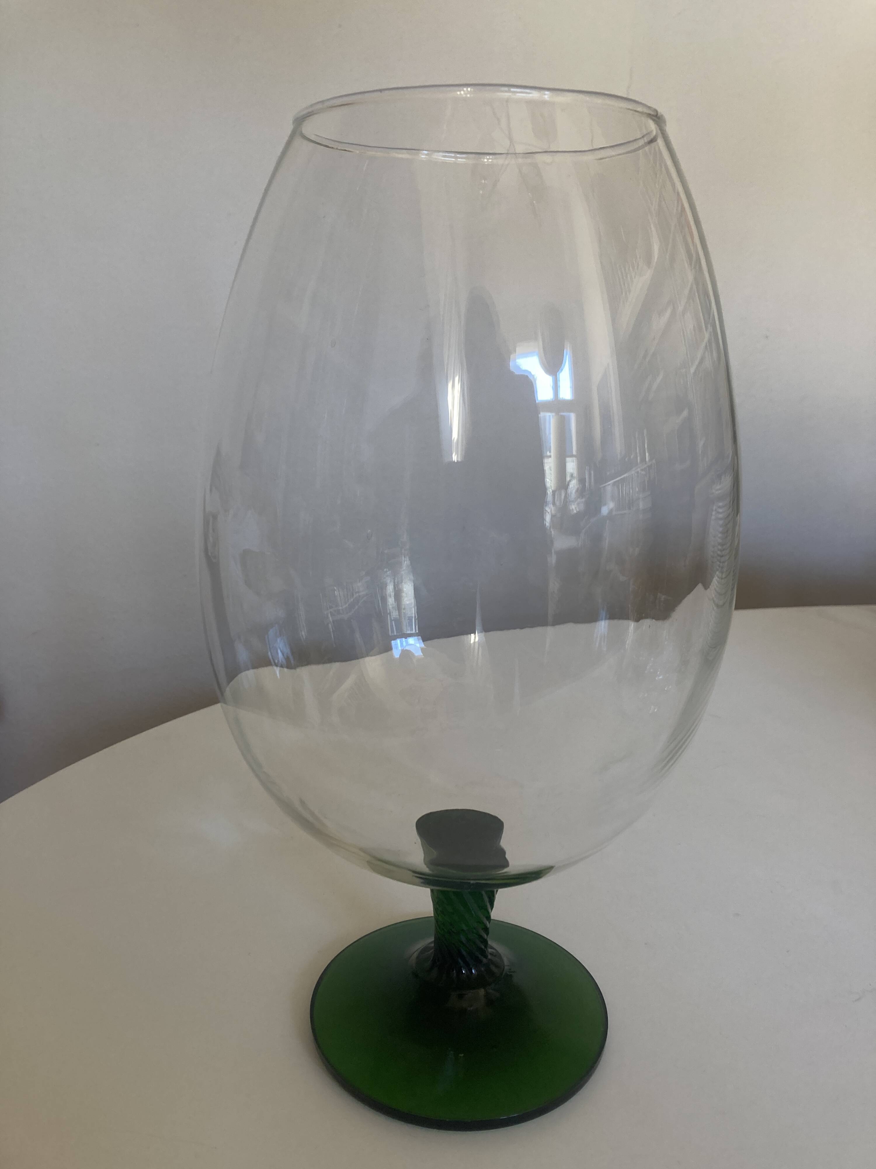 XXXL blown glass vase from Empoli 1960