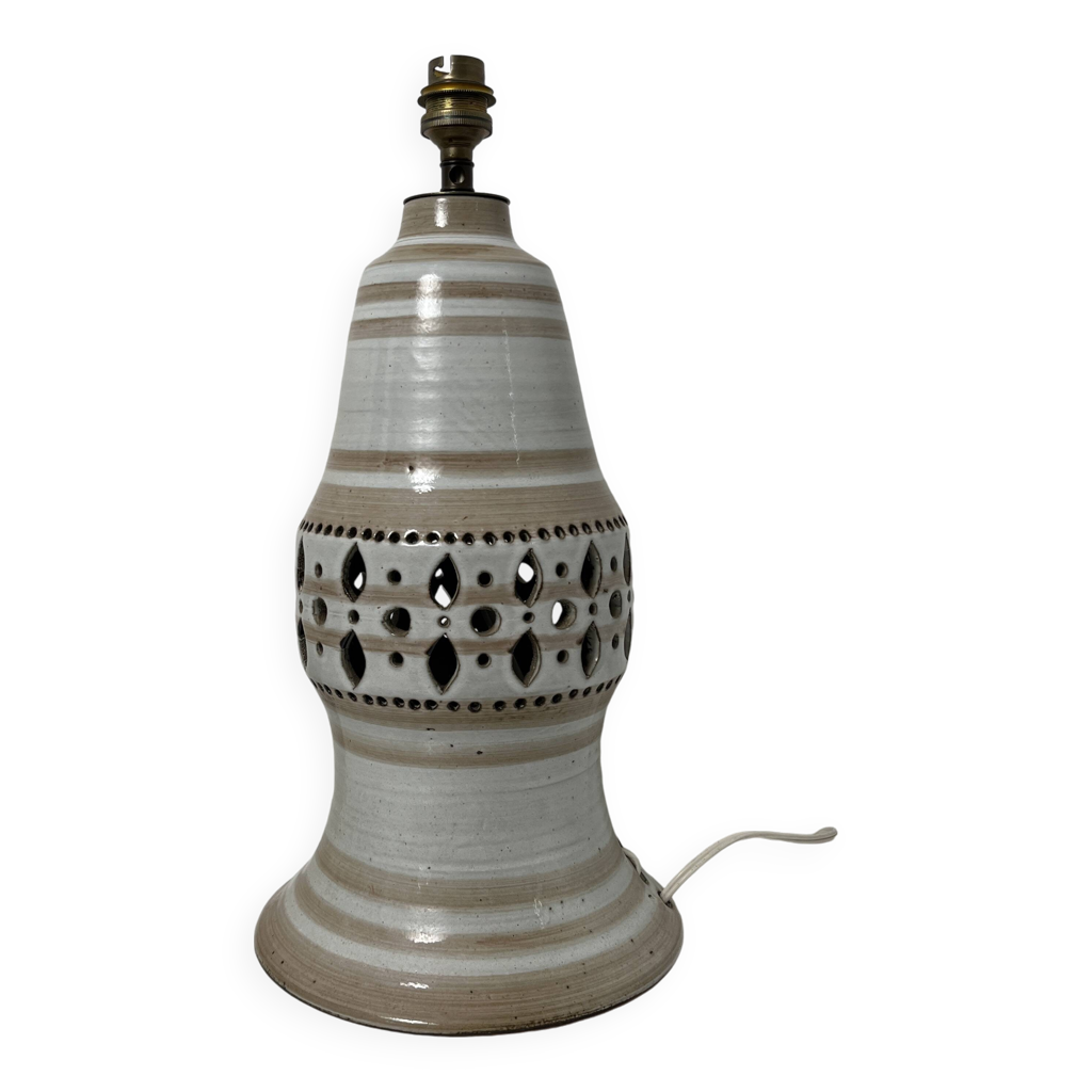 Lampe Bougeoir Photophore Artisanal - Céramique Émaillée Ajourée - Style Oriental