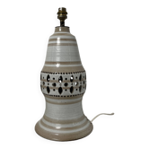 Pied de lampe en céramique ajourée