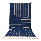 Tapis en laine pure sur mesure traditionnelle fait main 1,5/2,5 m