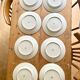 Lot de huit assiettes en porcelaine allemande années 50