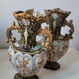 Duo of rococo vases
