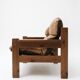 Three-seater cognac leather sofa, 1960s-1970s.