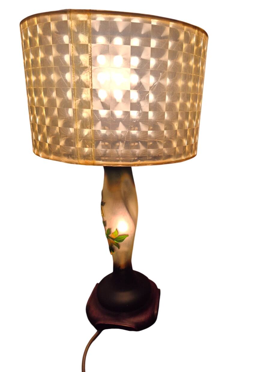 lampe dégagé a l'acide signé Devianne 1950