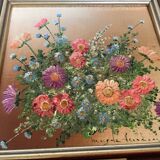 Oil painting frame on hardboard flowers by Magda Verschaeve