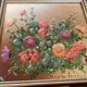 Oil painting frame on hardboard flowers by Magda Verschaeve