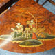 Antique Shibayama Inlaid Japanese Nested Tables in Burr Walnut