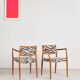 Ensemble de 2 fauteuils danois Niels O. Møller, modèle 65, design du milieu