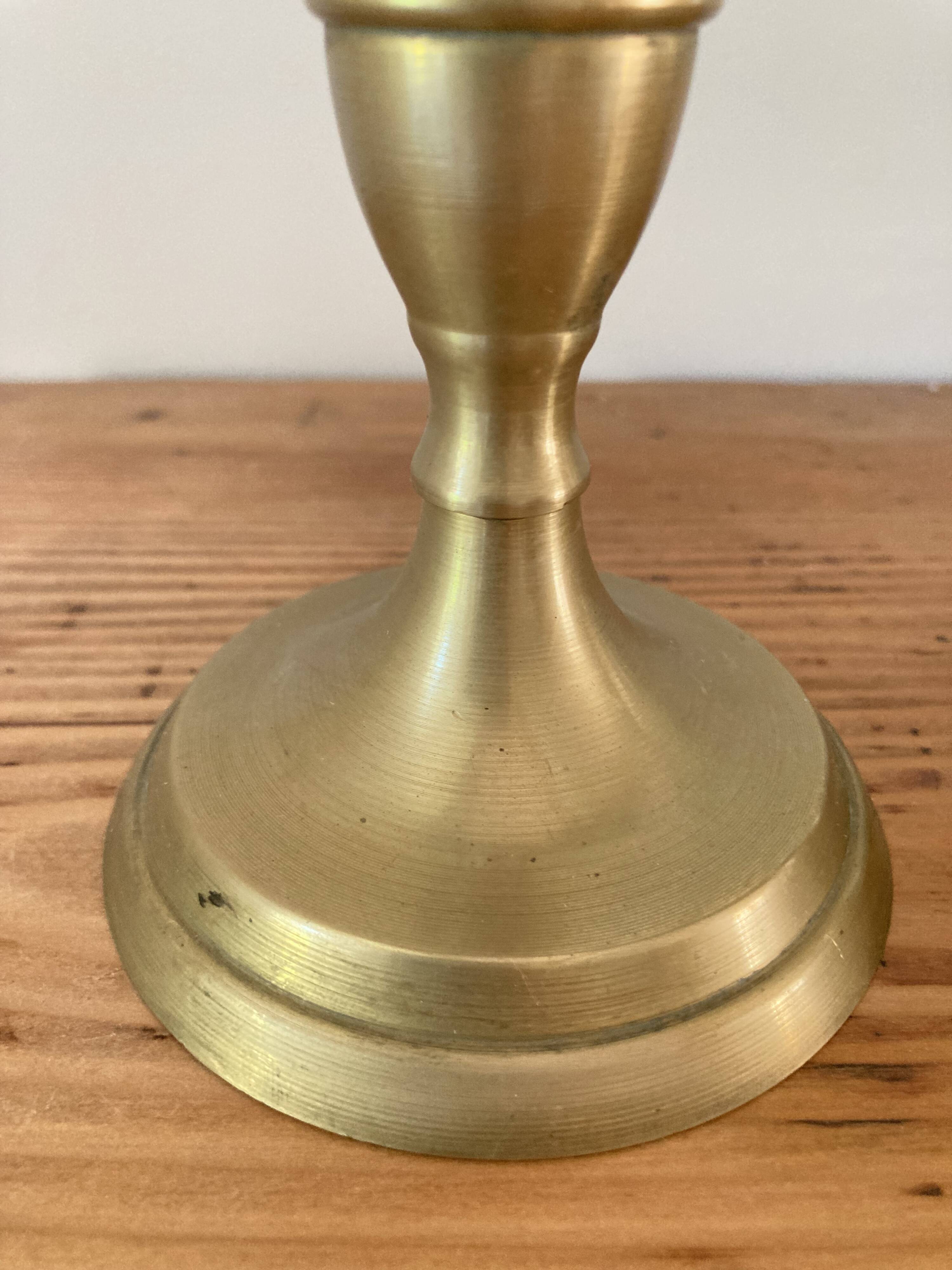 Pair of vintage brass candlesticks