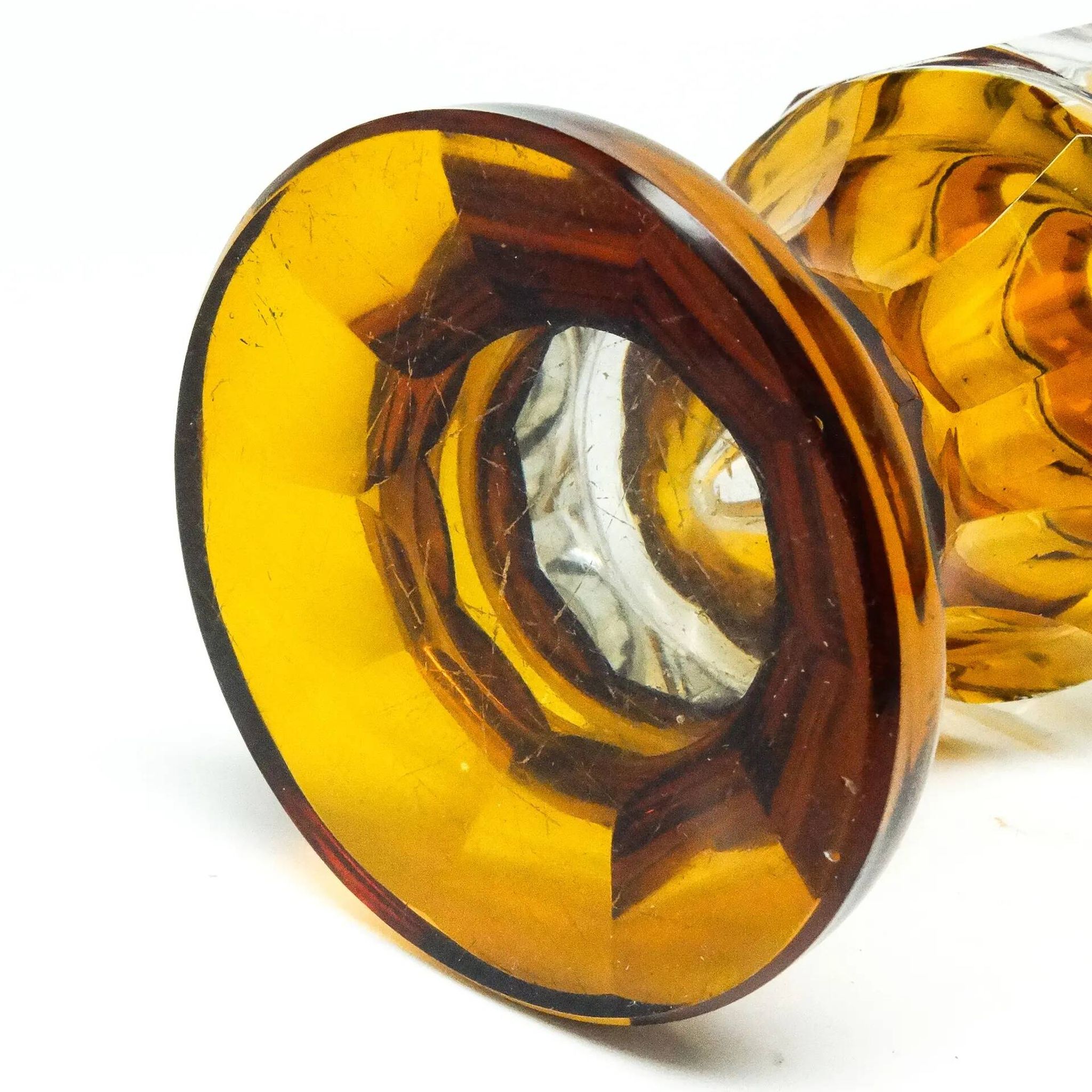 Art Deco vase, crystal, Moser, Czechoslovakia, 1930s