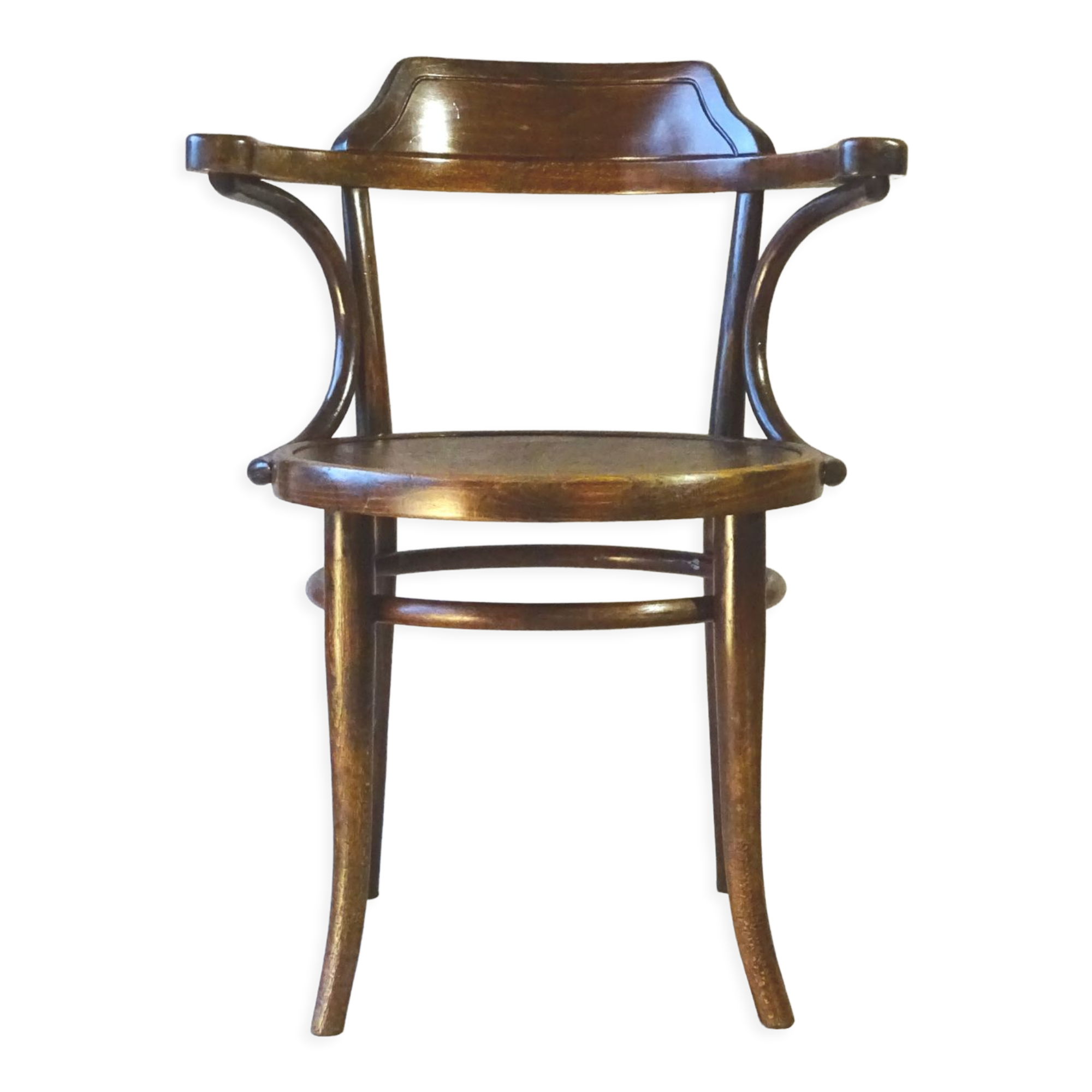 Thonet office armchair N°3 wooden seat, circa 1900
