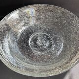 Large cut on bubbled crystal heel