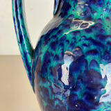 Pottery fat lava multi-color floor vase made by Scheurich, 1970s