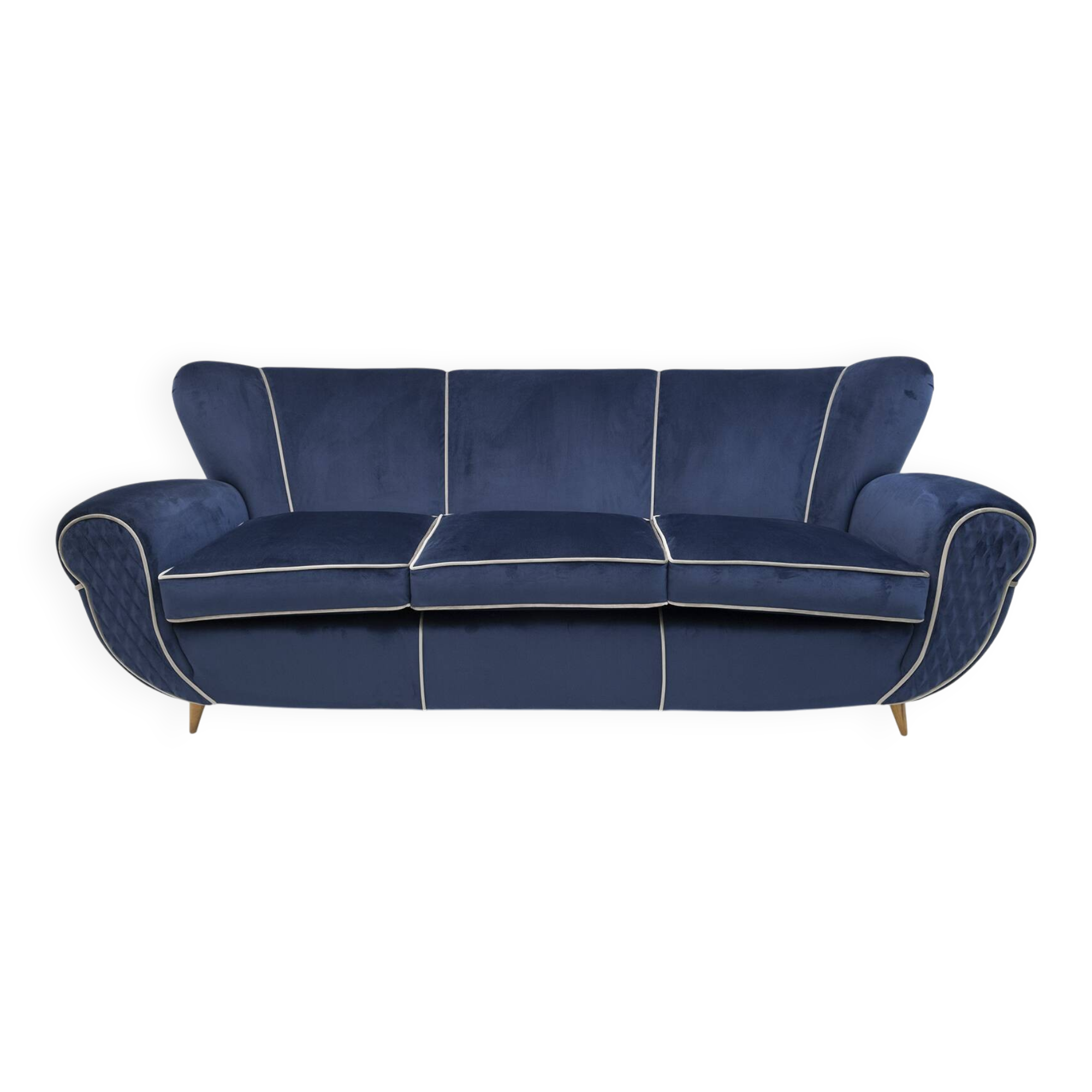 Canapé Art Déco Guglielmo Ulrich en Velours, Italie, 1940s