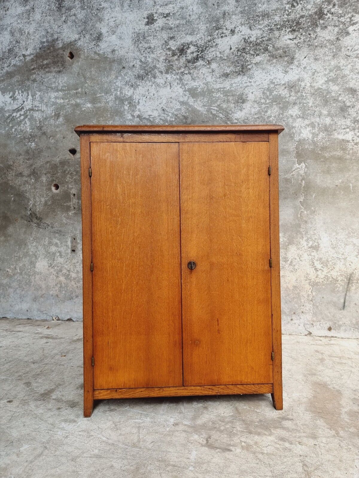 Old oak cabinet kitchen cupboard or shoe cabinet