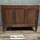 Commode ancienne époque Louis XVI en acajou et filets avec plateau marbre