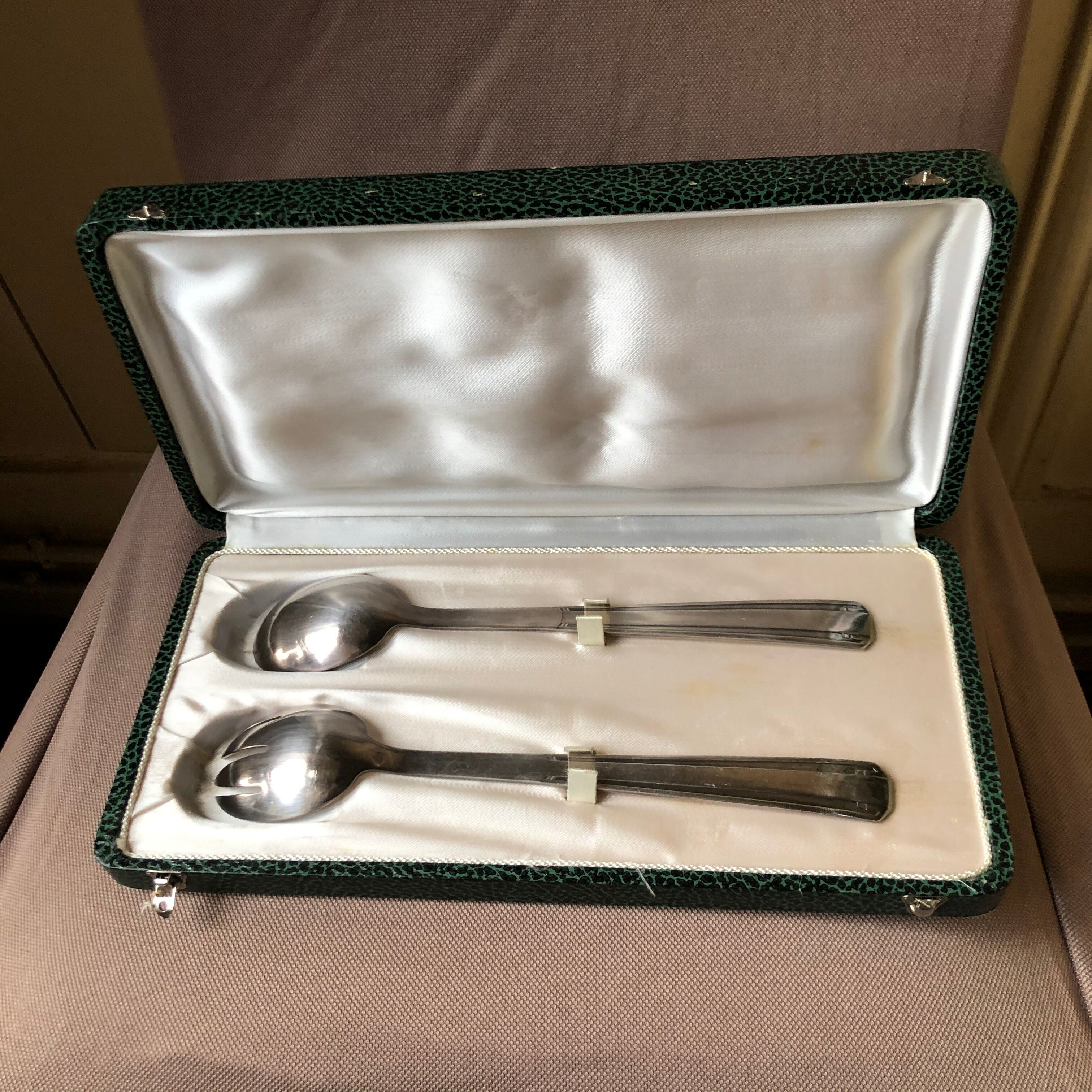 Silver metal salad covers