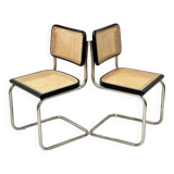 Pair of black B32 Cesca chairs