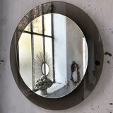 Smoked round design mirror Veca Italy