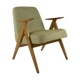 Vintage original armchair , 1960s, restored, upholstered, herringbone fabric