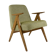 Vintage original armchair , 1960s, restored, upholstered, herringbone fabric
