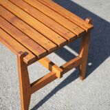 Petit Banc ou table à lattes bois vintage style scandinave, banc bois, table basse bois,