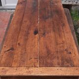 Farm table and pair of benches