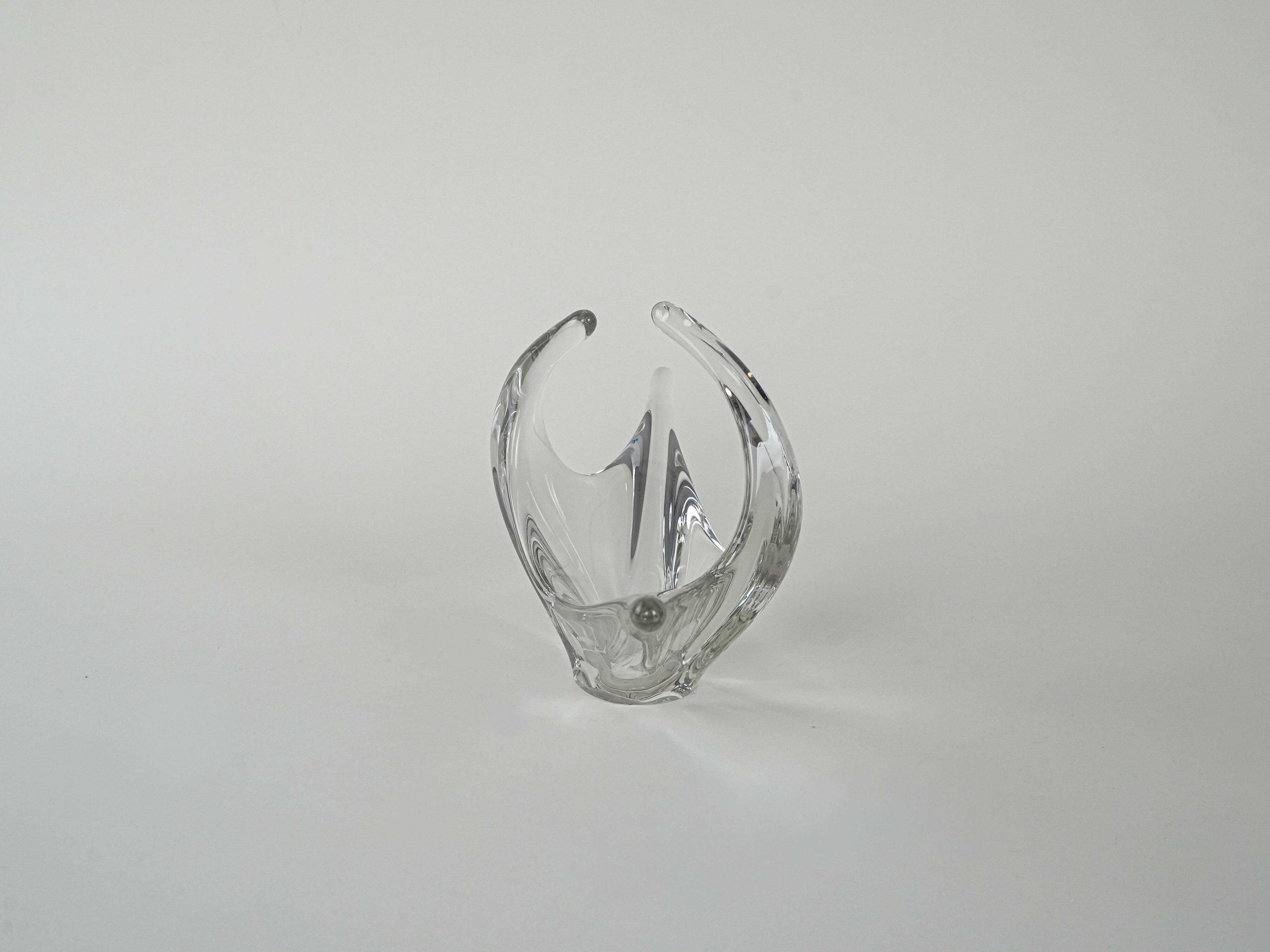 Glass platter, Space Age, 1960s, made in Italy