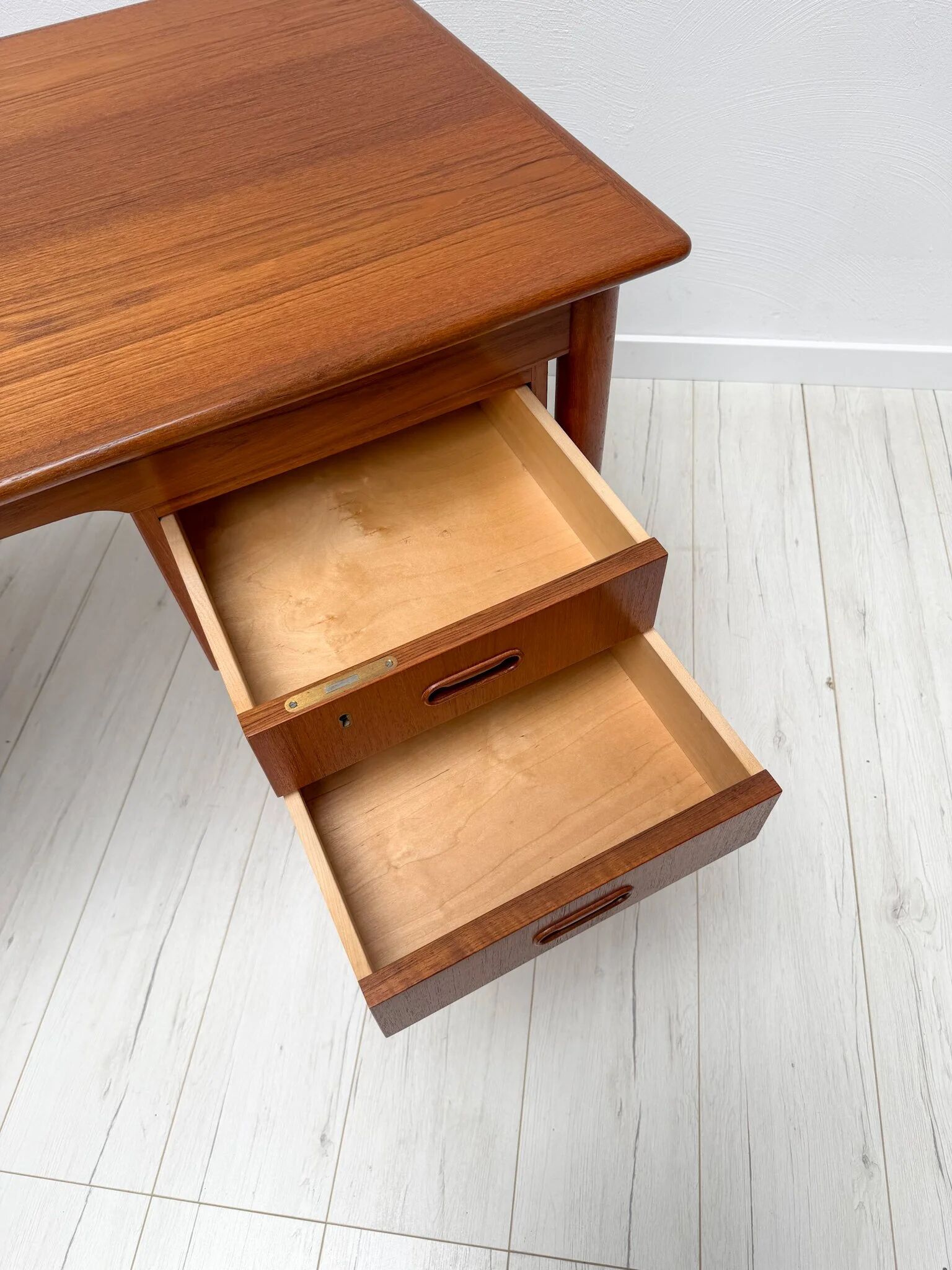 1960s vintage mid-century Danish design teak writing desk