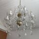 Lustre Murano verre soufflé 8 bras pendeloques cristal