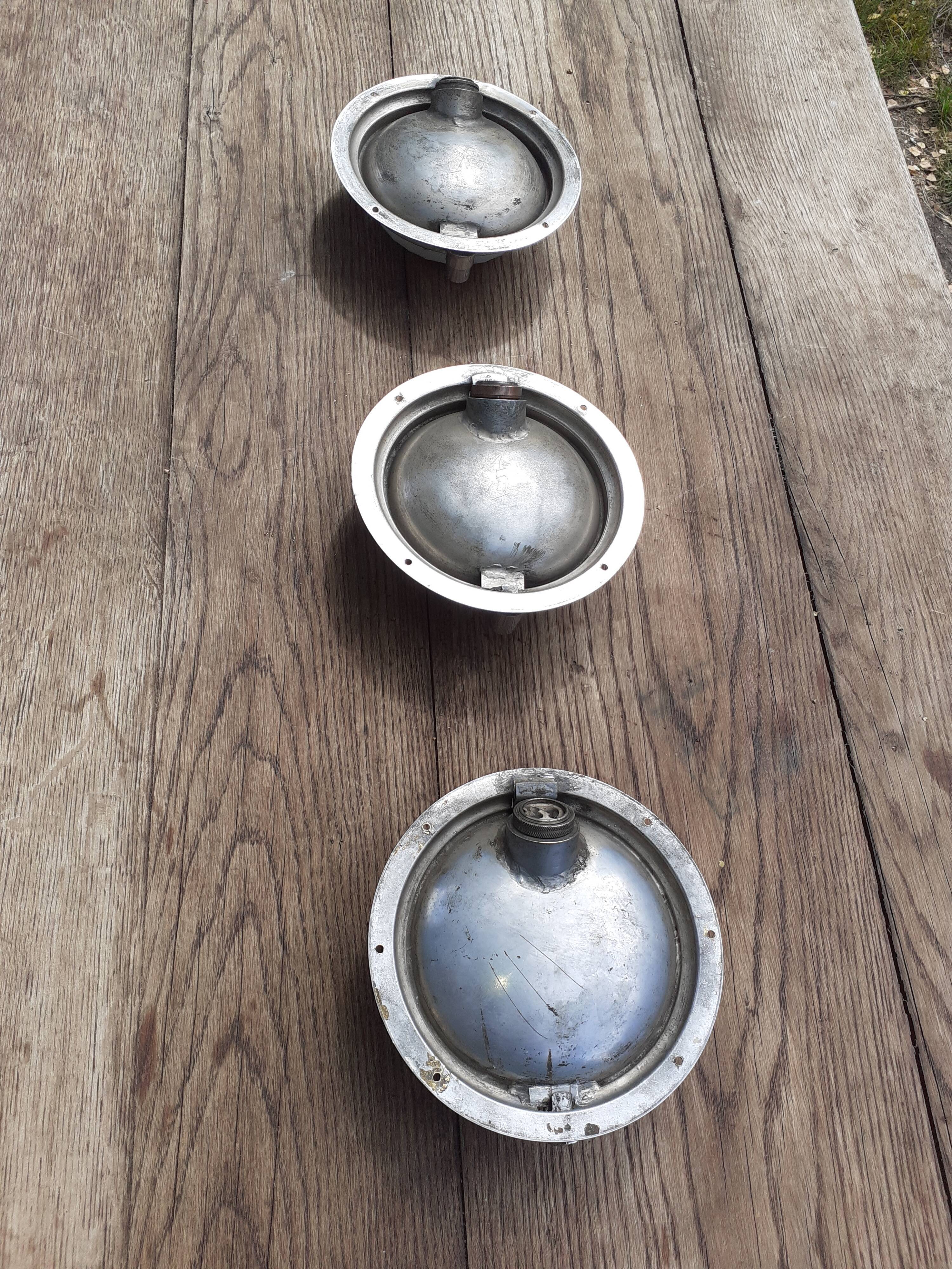 Pair of train wagon art-deco lamps