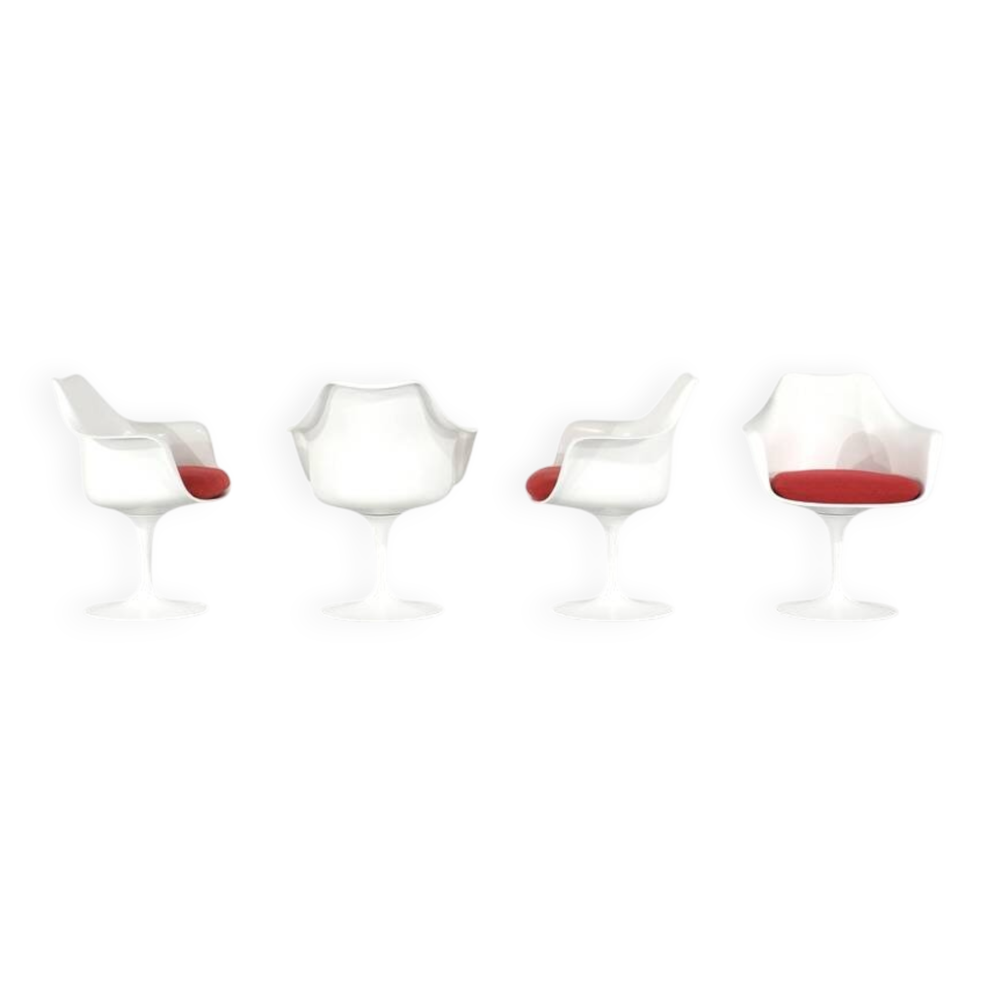 Set of "Tulip" model armchairs by Eero Saarinen for Knoll, USA