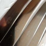 12 Old horn knives and stainless steel blades, Laurier decorative virole