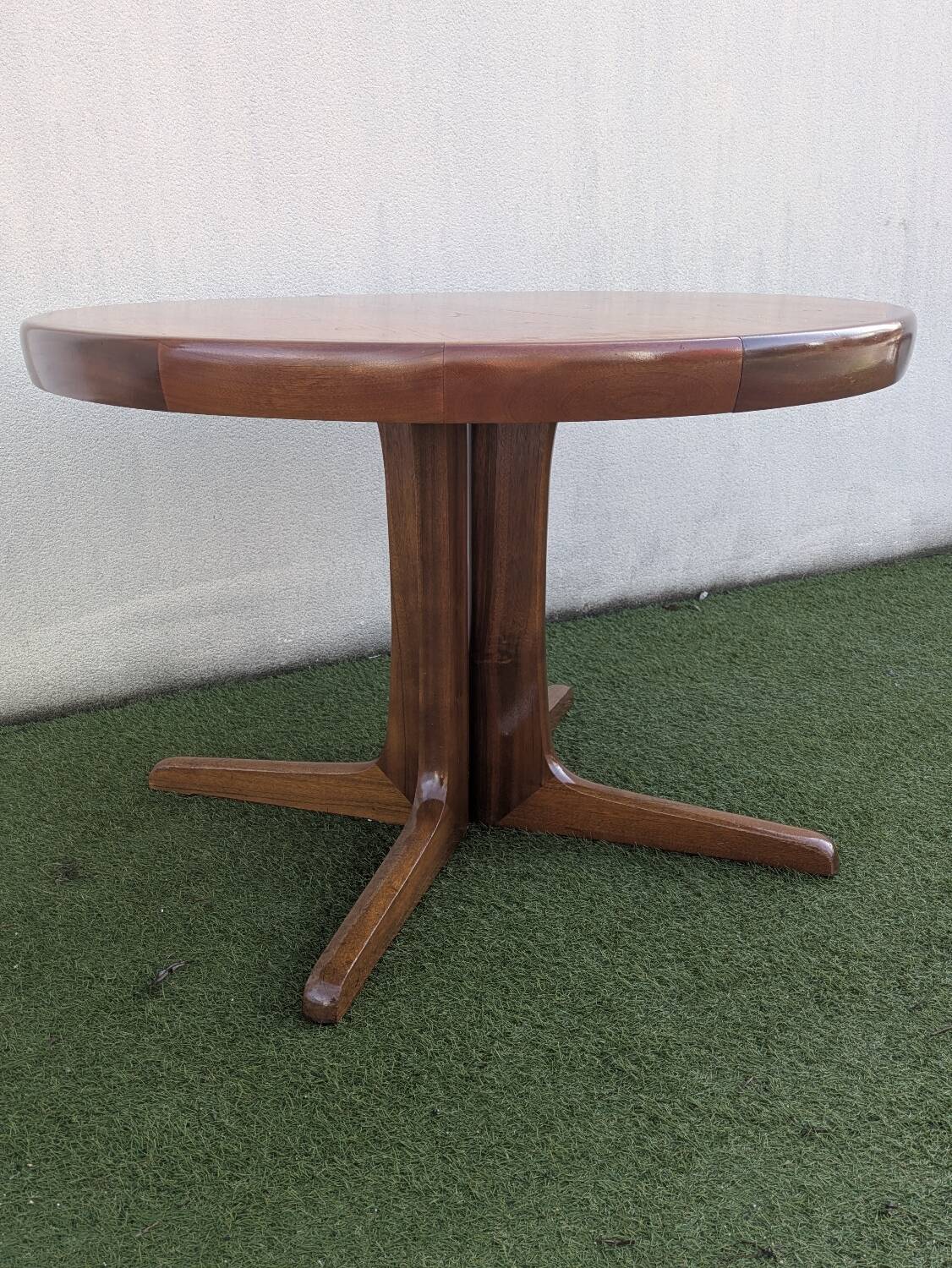 Baumann vintage dining table, solid wood, extensions