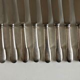 Set of 12 brewery knives Christofle Cluny Vieux Paris 1960