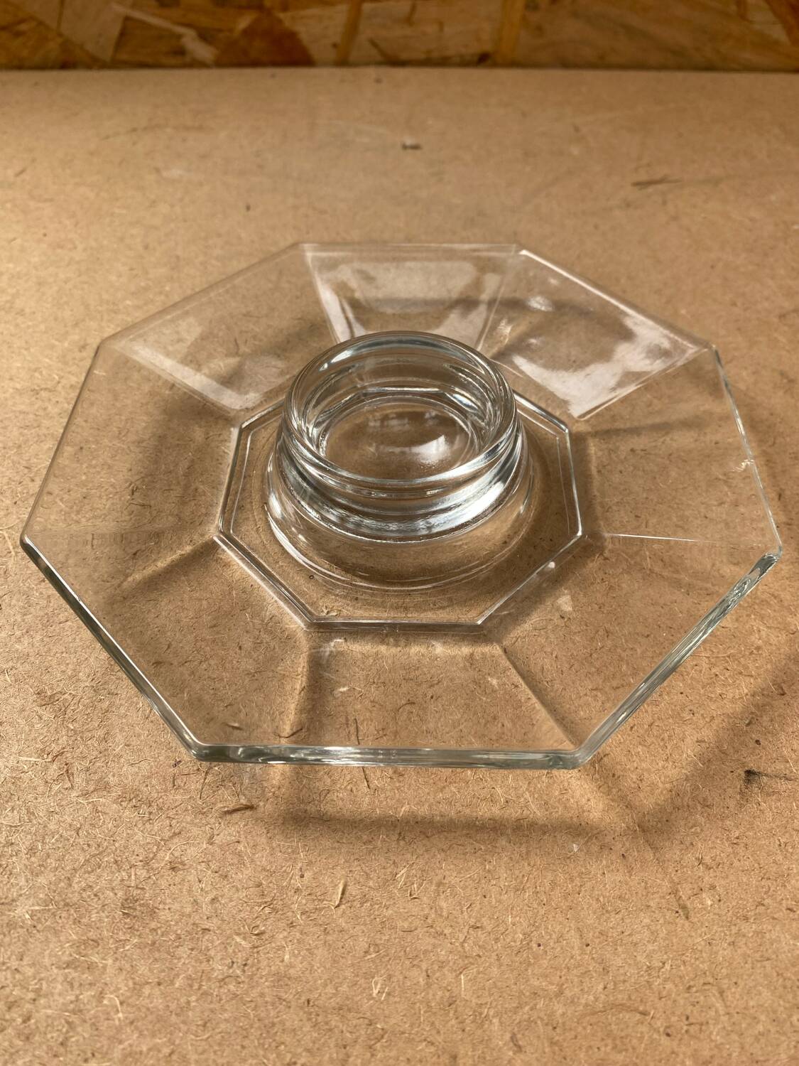 Pair Antique ARCOROC Octime Egg Cup Transparent Molded Glass Vintage #B478