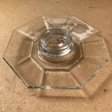 Paire Ancien Coquetier ARCOROC Octime Verre Moulé Transparent Vintage #B478