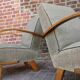 Pair of armchairs by Jindrich Halabala for Thonet 1950. Art deco