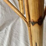 Vintage bamboo and rattan bar stool