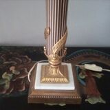 Lampe de salon laiton, et opaline