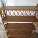 Wooden and rattan bookcase, 1970s-1980s