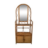 Etagère en rotin vintage