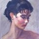 Portrait of a young woman by Maurice Leclercq, 1955,