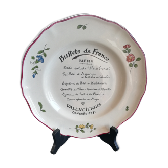 Plate Saint Amand Buffet de France