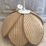 Suspension flower in rattan canning 1970