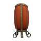 Vase à monture pâte de verre laiton années 60