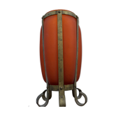 Vase à monture pâte de verre laiton années 60